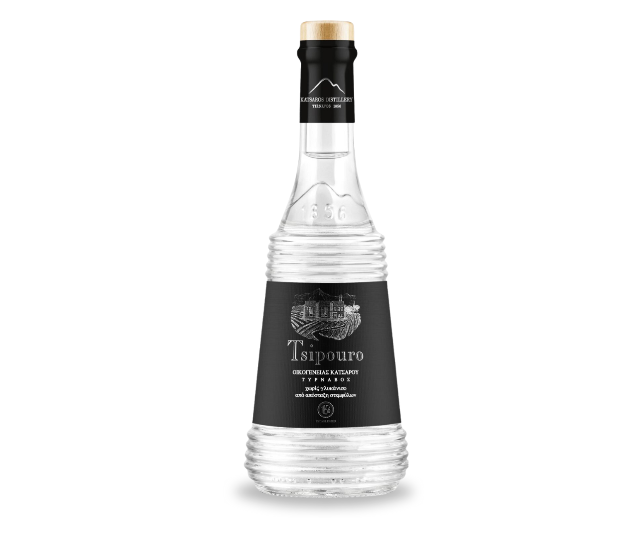 Tsipouro Tirnavou Katsaros, anise free greek tsipouro